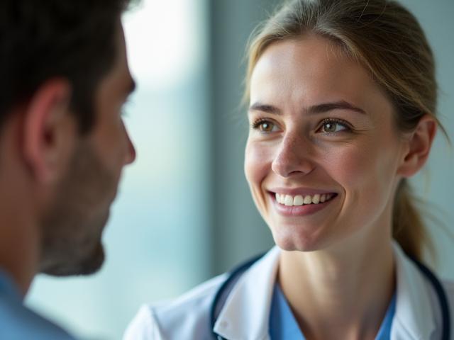 Médecin interagissant avec empathie