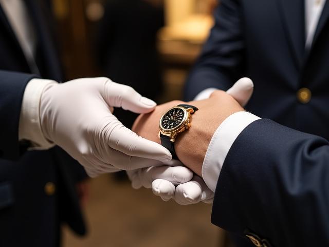 Interaction client dans une boutique de luxe